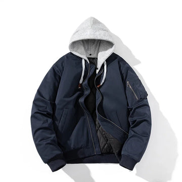 Ma1 Bomber Jacket Men Women Winter Solid Pilot Jacket Military Flight Baseball Coat Spring Autumn Windbreaker Hooded Casual